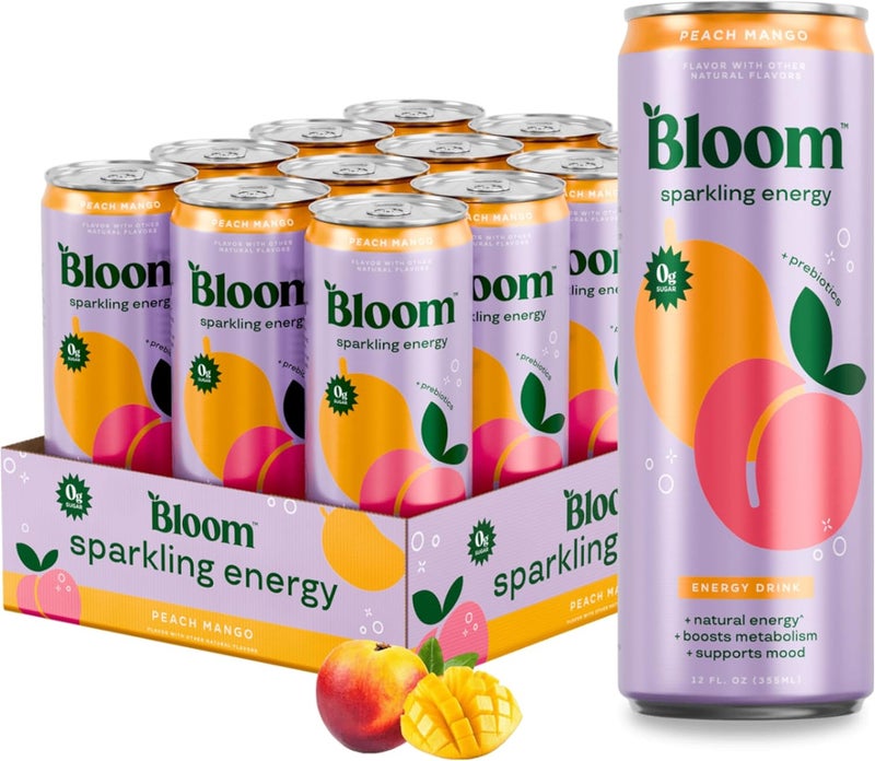Bloom Nutrition مشروب الطاقة الفوار بلوم - نكهة الخوخ والمانجو - Image 1